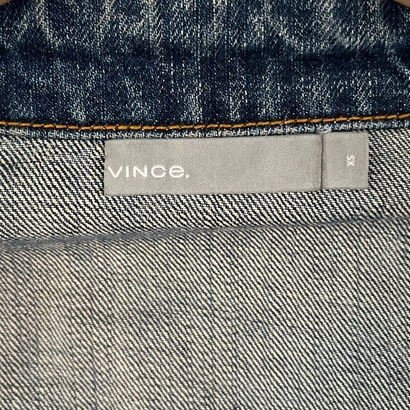 VINCE Denim Trucker Boyfriend Jacket - Picture 10 of 11